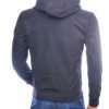 JUST KEY J983 zwarte heren zomerjas achterkant met capuchon