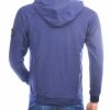 JUST KEY heren zomerjas donkerblauw J102 achterkant met capuchon en elastische boorden