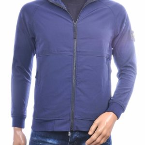 JUST KEY zomerjas heren donkerblauw J102 met capuchon en ritssluiting modern fit