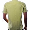 Achterkant van CORRINO appelgroen Slim Fit herenoverhemd met korte mouwen van 100% katoen