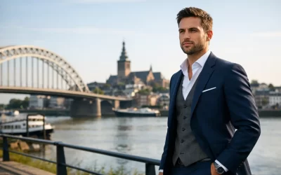 Moderne herenmode voor werk die sterk staat