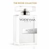 YODEYMA Active Man Eau de Parfum heren met frisse ananas, patchouli en eikenmos - verkrijgbaar in 15 ml, 50 ml en 100 ml bij CHARRA Nijmegen.