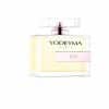 Achterzijde van YODEYMA Iris Eau de Parfum dames met luxe verpakking en elegante uitstraling.