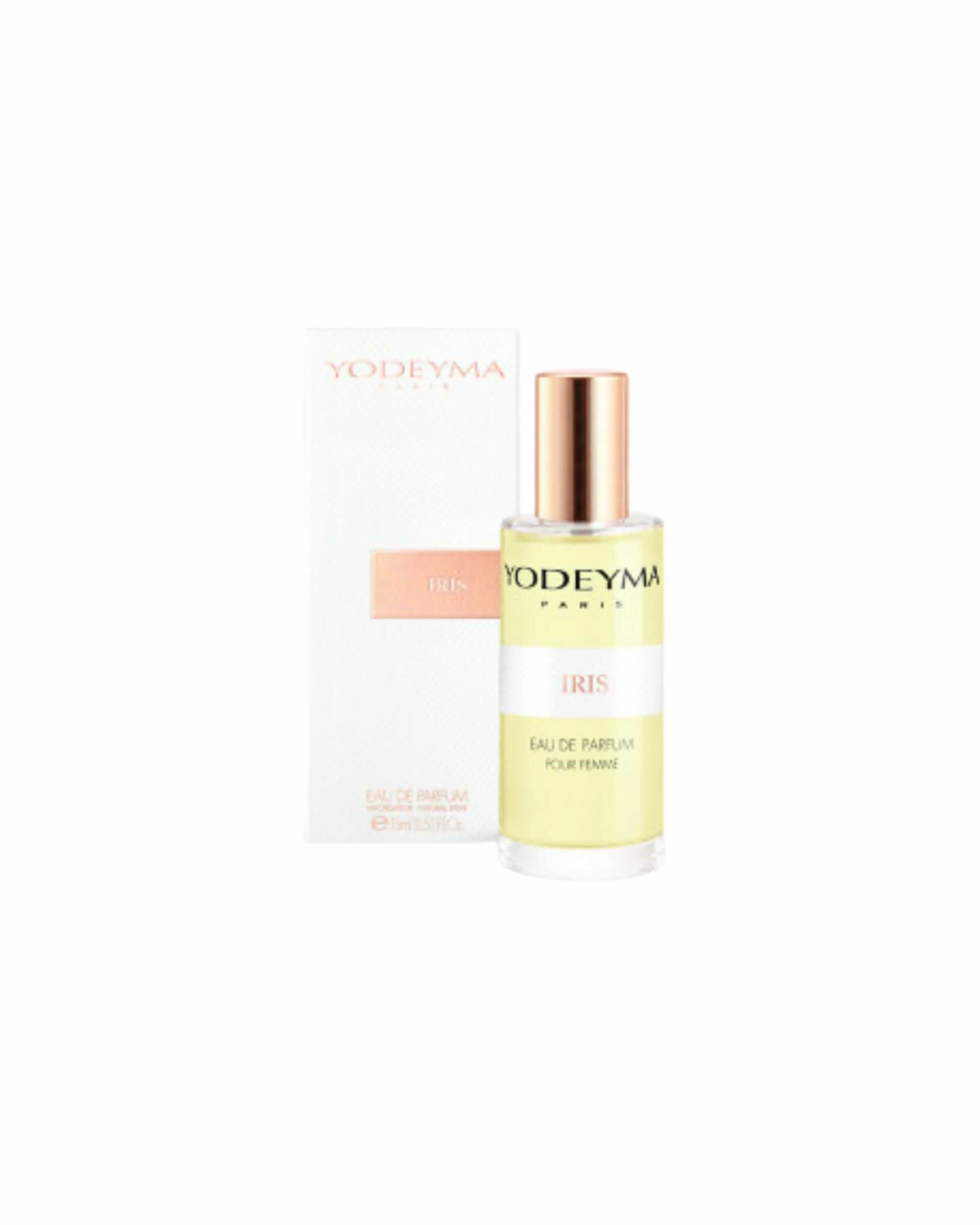 YODEYMA Iris Eau de Parfum dames met jasmijn, oranjebloesem en witte amber verkrijgbaar in 15 ml, 50 ml en 100 ml bij CHARRA Nijmegen.