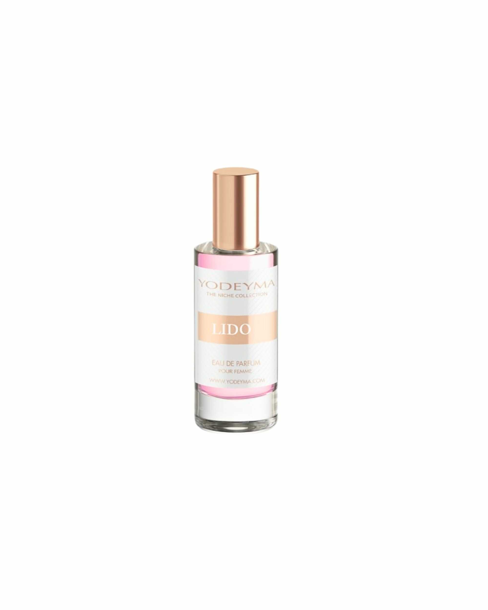 YODEYMA LIDO Eau de Parfum dames Gourmand Floral parfum met Bulgaarse Roos, Peer, Vanille en Zwarte Thee 15 ml, 50 ml en 100 ml
