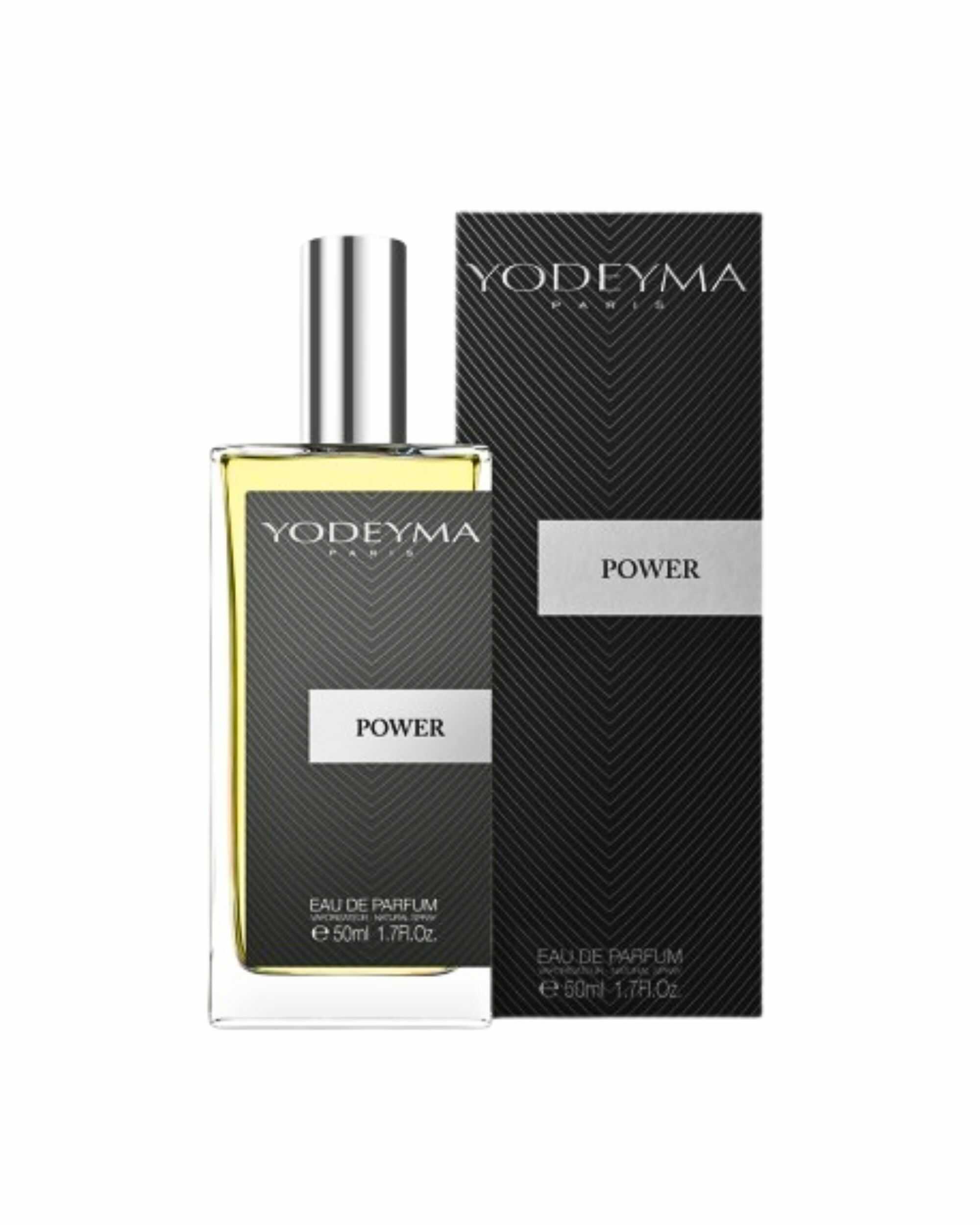 YODEYMA Power parfum voor heren met grapefruit, kaneel en patchouli verkrijgbaar in 15 ml, 50 ml en 100 ml bij CHARRA Nijmegen.
