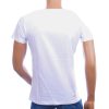 Achterkant BELMAN DESIGN heren T-shirt wit effen Modern Fit