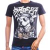 BELMAN heren T-shirt met hondenprint, zonnebril en koptelefoon in modern fit.