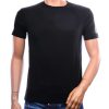 CI-BORG basic heren T-shirt zwart regular fit met witte strepen op de mouwen