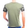 Achterkant CI-BORG T-shirt heren khaki regular fit met bedrukte mouwen