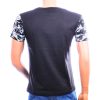 Achterkant zwart CI-BORG heren T-shirt regular fit met contrasterende mouwen