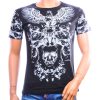 CI-BORG T-shirt heren zwart met witte skull en adelaar print – T-shirt heren Nijmegen