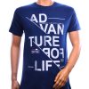 Daniel & Jones heren T-shirt donkerblauw met witte Adventure For Life print