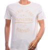DRAGSTER heren T-shirt ecru regular fit met Denim Jeans print