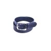 Donkerblauwe GISAO leren herenriem 3,5 cm met glanzende gesp