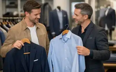 Kledingadvies voor mannen in de winkel