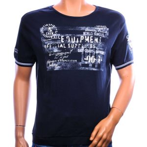 MCL Heren T-shirt Grote Maten Regular Fit Donkerblauw