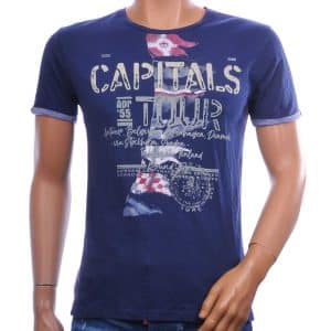 MCL heren T-shirt print donkerblauw met Capitals Tour opdruk
