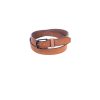 Beige MOG leren heren riem 3,5 cm breed met gesp