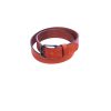 Bruine MOG leren heren riem 3,5 cm breed met gesp