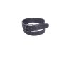 Zwarte MOG leren heren riem 3,5 cm breed met gesp