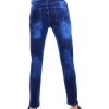 Achterkant Montfleuri heren jeans denim blauw met achterzakken