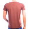 Achterkant SEMAL STYLE heren T-shirt slim fit bruin effen