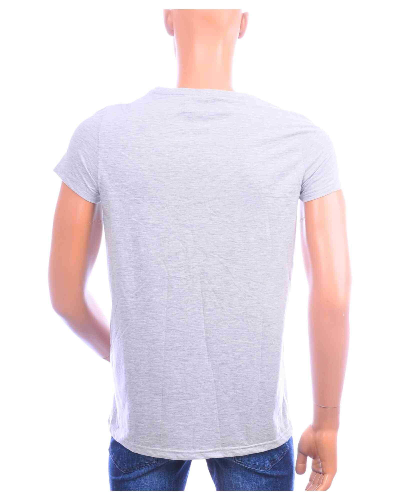 Nickelson grijs heren T-shirt met effen achterkant en korte mouwen